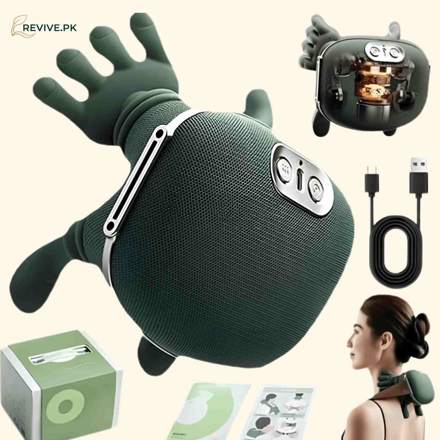 Revive™ 6D Deep-Tissue Smart Neck & Shoulder Massager (Heat Therapy Edition)